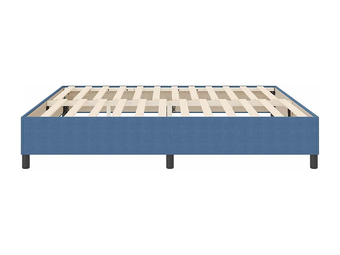 Cama tipo Box Spring Azul 200 x 200 cm Telas de pana