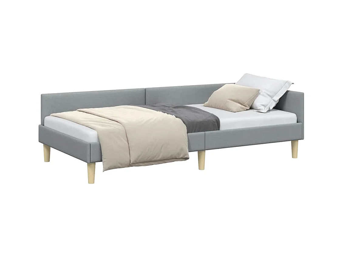 Cadre de lit d'angle Autre Gris clair 90 x 200 cm