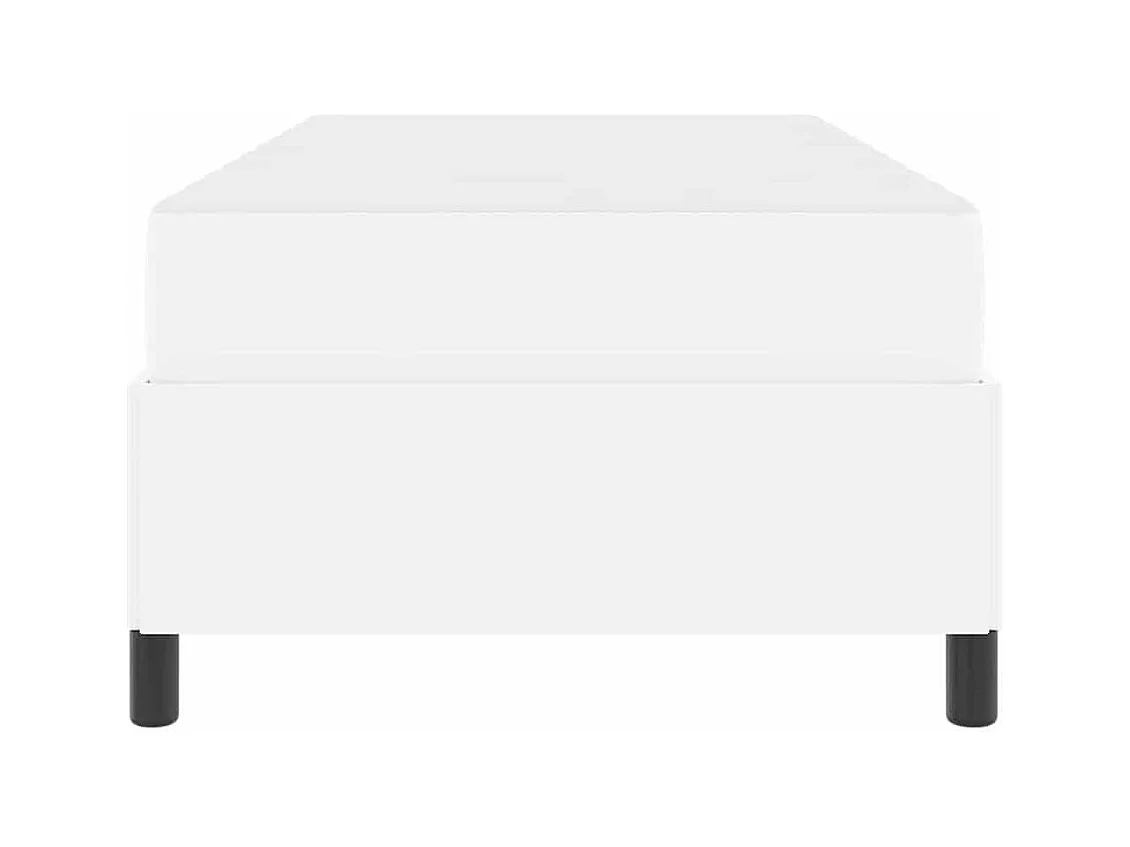 Cadre de lit avec matelas Blanc 100 x 200 cm Faux cuir