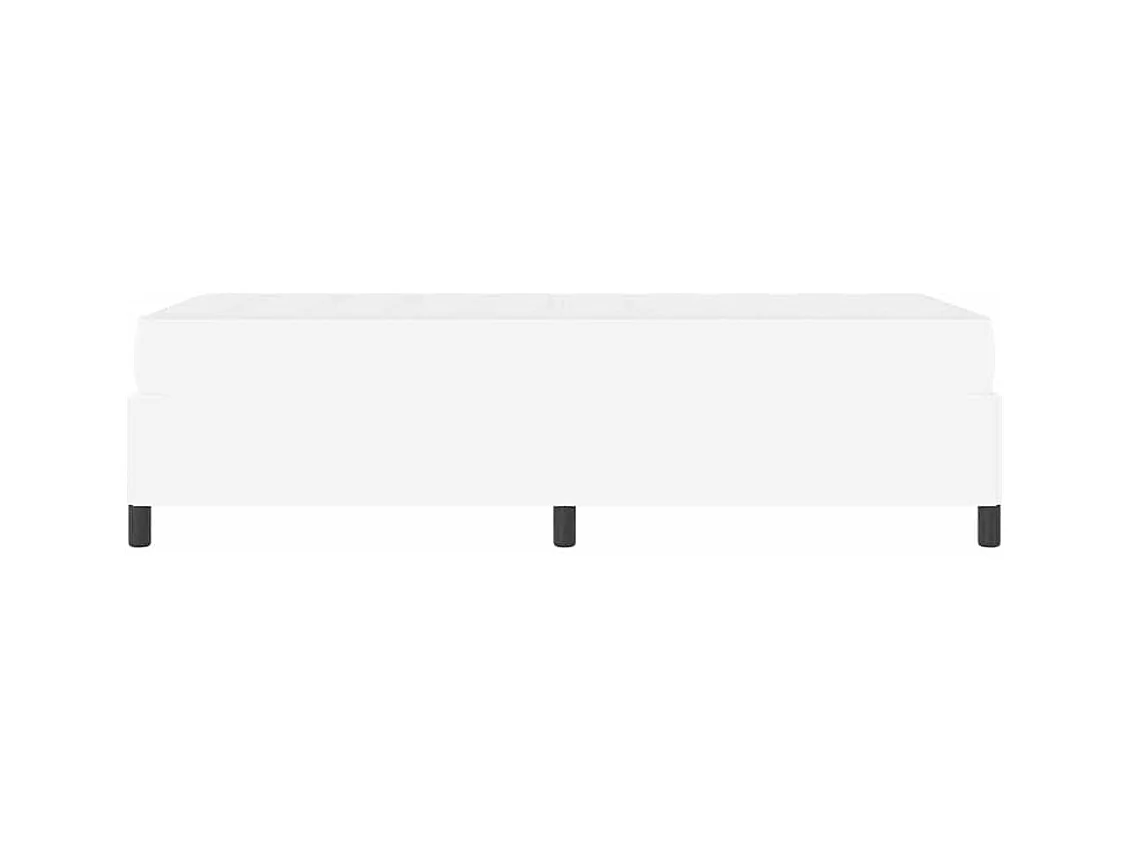 Cadre de lit avec matelas Blanc 100 x 200 cm Faux cuir