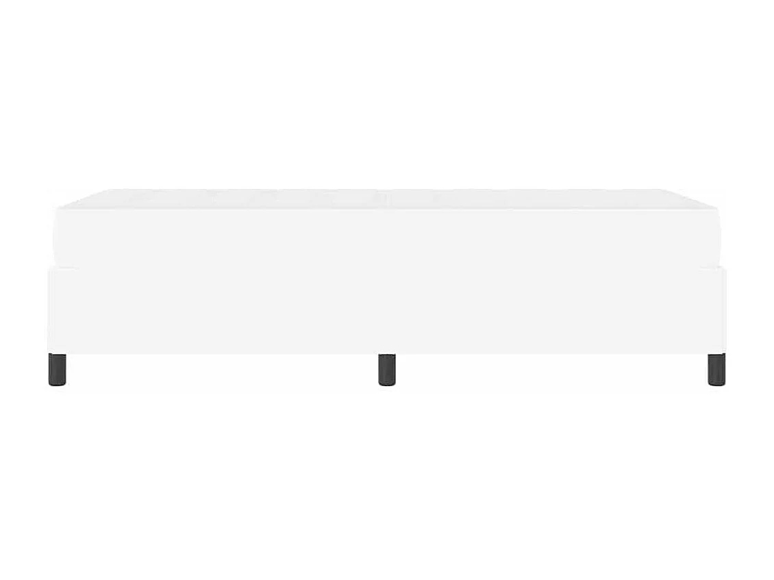 Bedframe met matras met matras Wit 100 x 200 cm Kunstleer