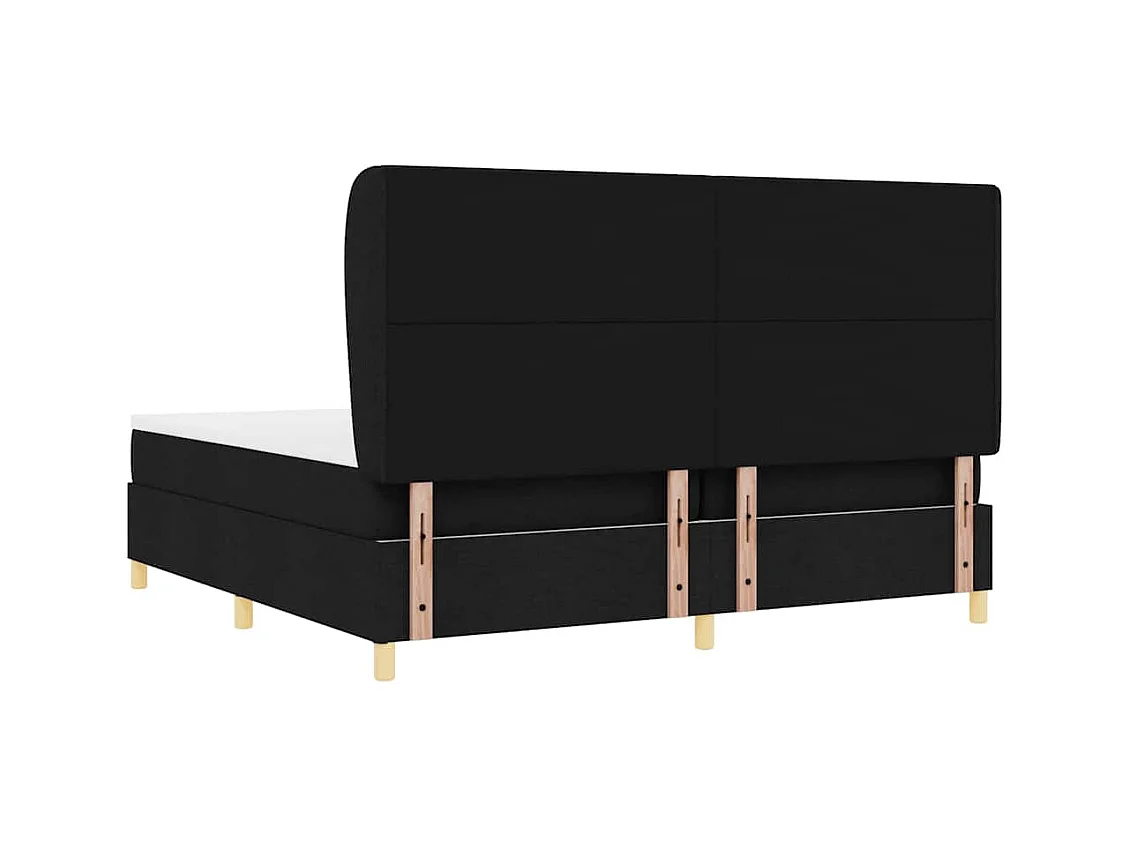 Cadre de lit avec matelas gris foncé 90x190 cm Noir