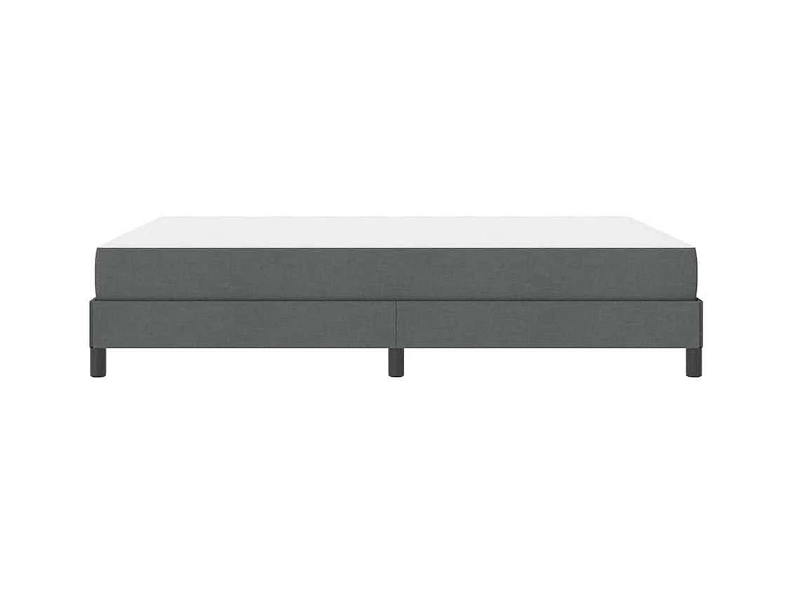 Cadre de lit avec matelas Gris foncé 140 x 200 cm tissu