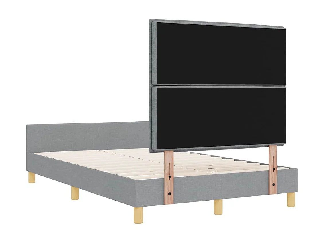 Estrutura da Cama Cinzento-claro 120 x 200 cm tecido