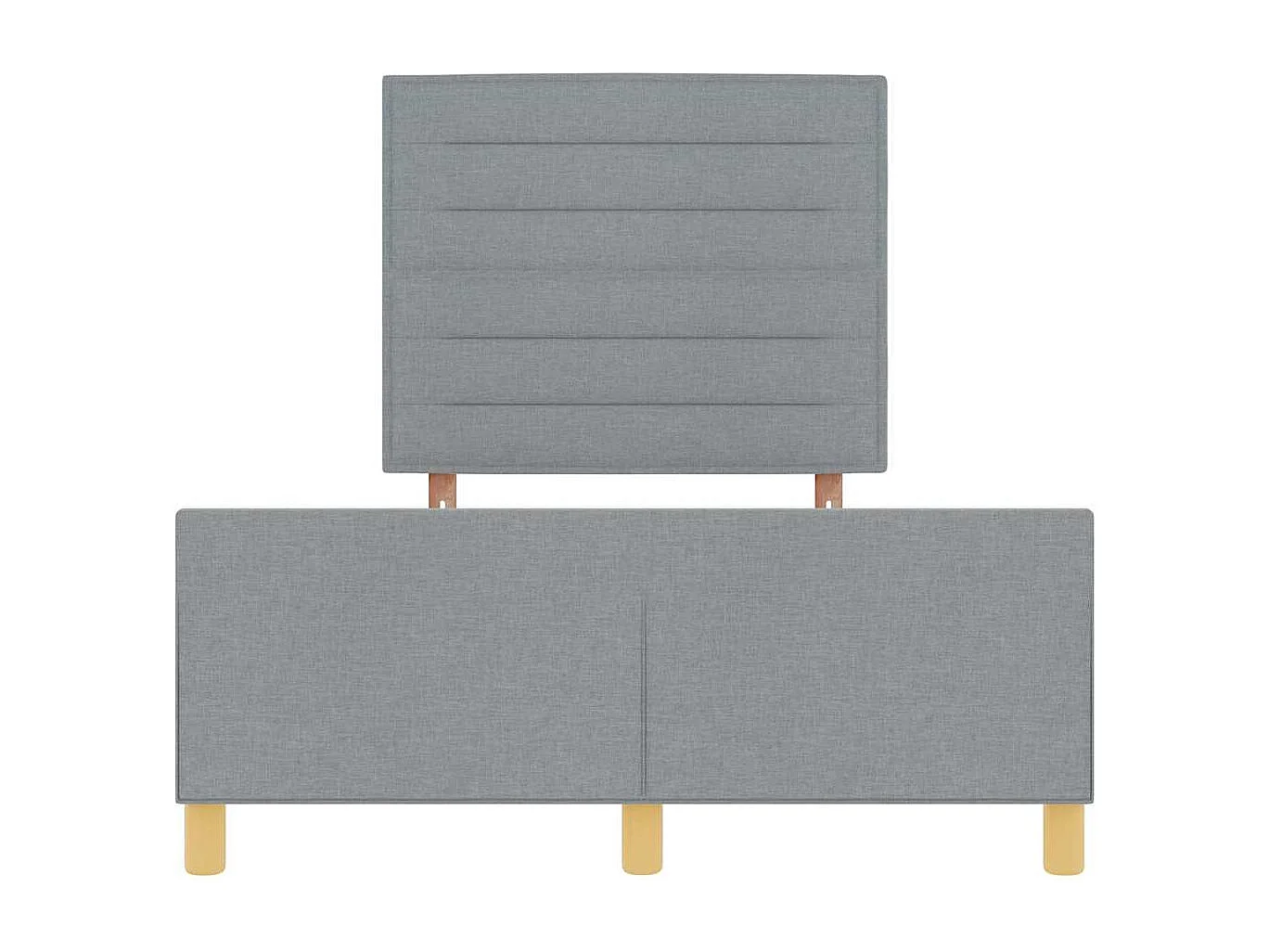 Estrutura da Cama Cinzento-claro 120 x 200 cm tecido