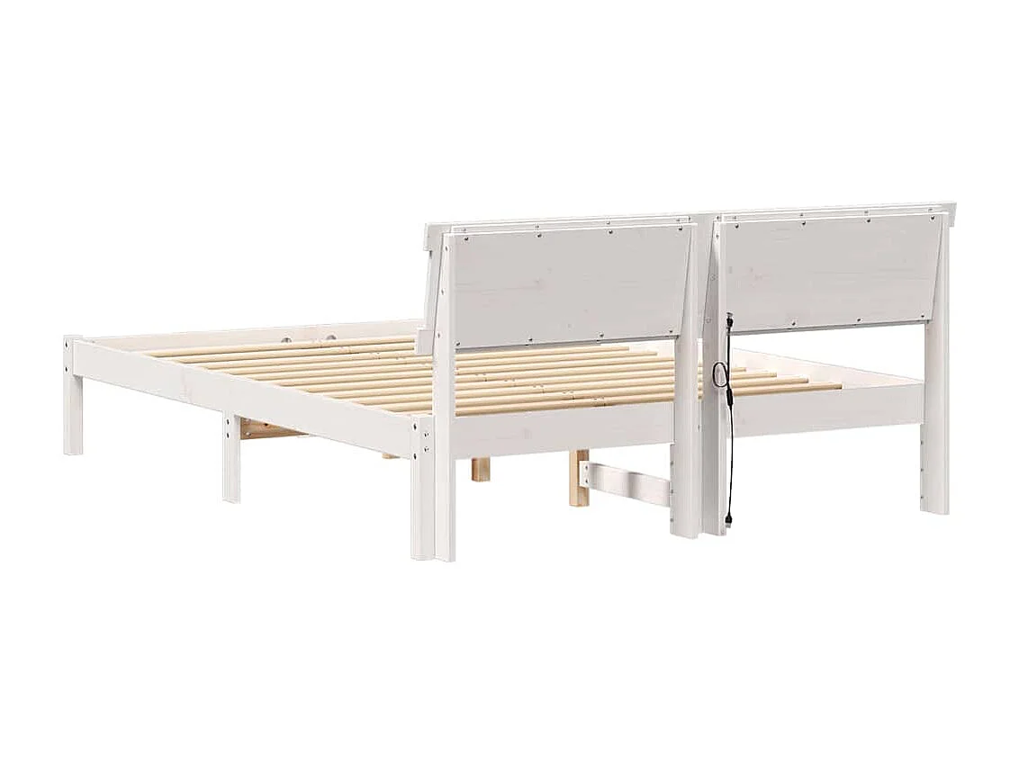 Estructura de cama 140 x 190 cm Madera maciza de pino