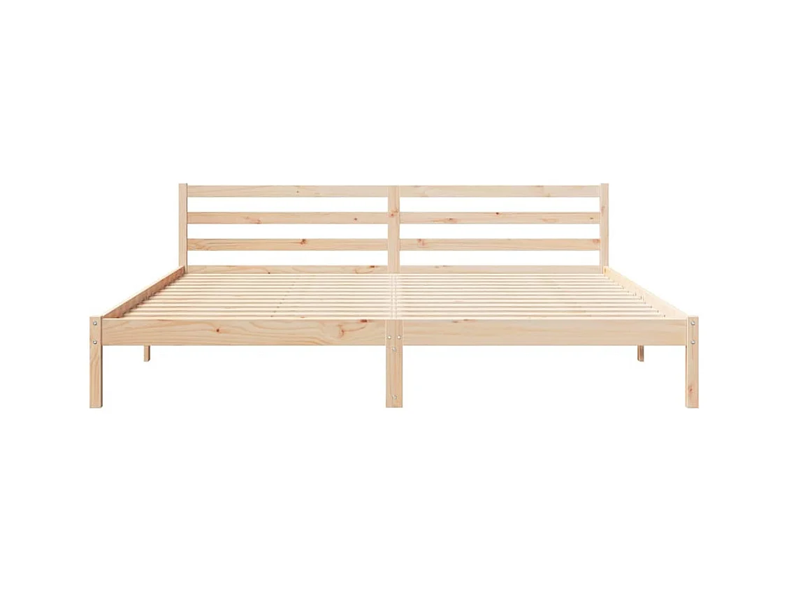 Cama Castanho 210 x 180 cm Madeira de pinho maciça