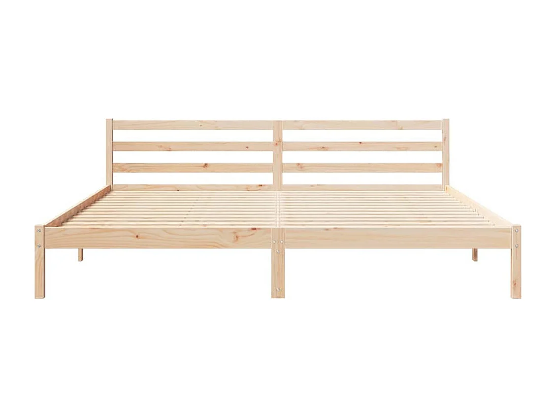 Cadre de lit Marron 210 x 180 cm Bois massif en pin