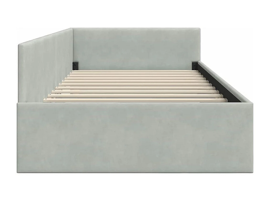 Estrutura de Cama de Canto Outros Cinzento-claro 80 x 200 cm