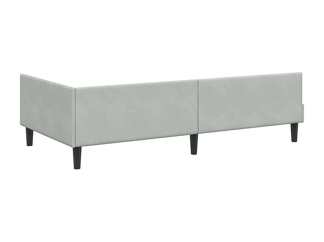 Estrutura de Cama de Canto Manual Cinzento-claro 90 x 190 cm