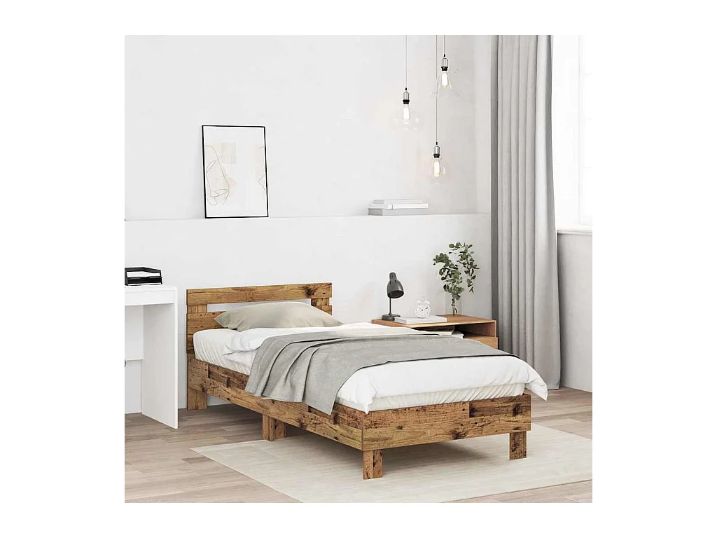 Cadre de lit Bois Ancien 90 x 200 cm Bois d'ingénierie