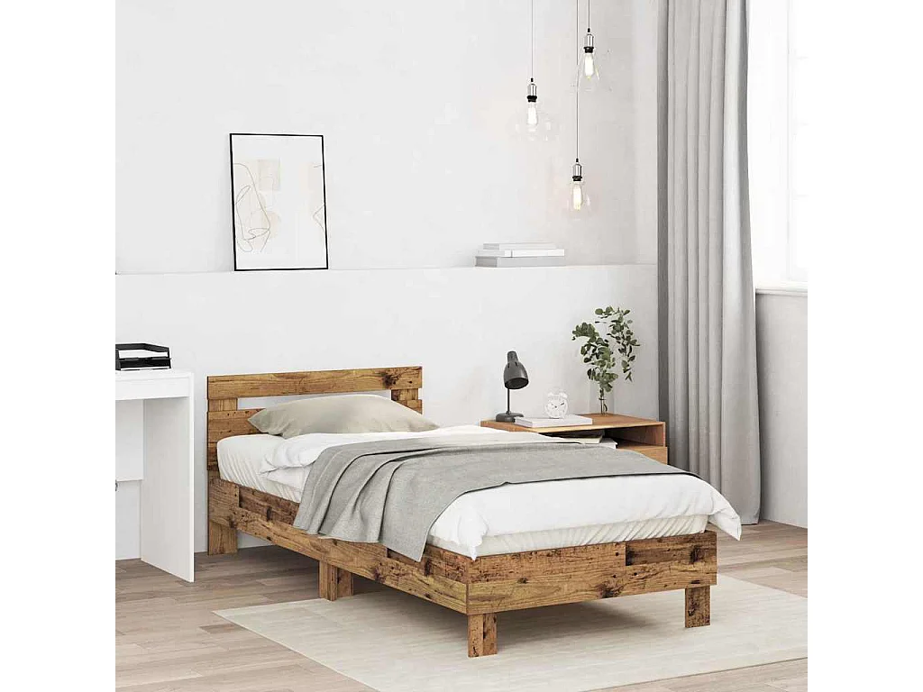 Estrutura de Cama Madeira Antiga 90 x 200 cm Madeira processada