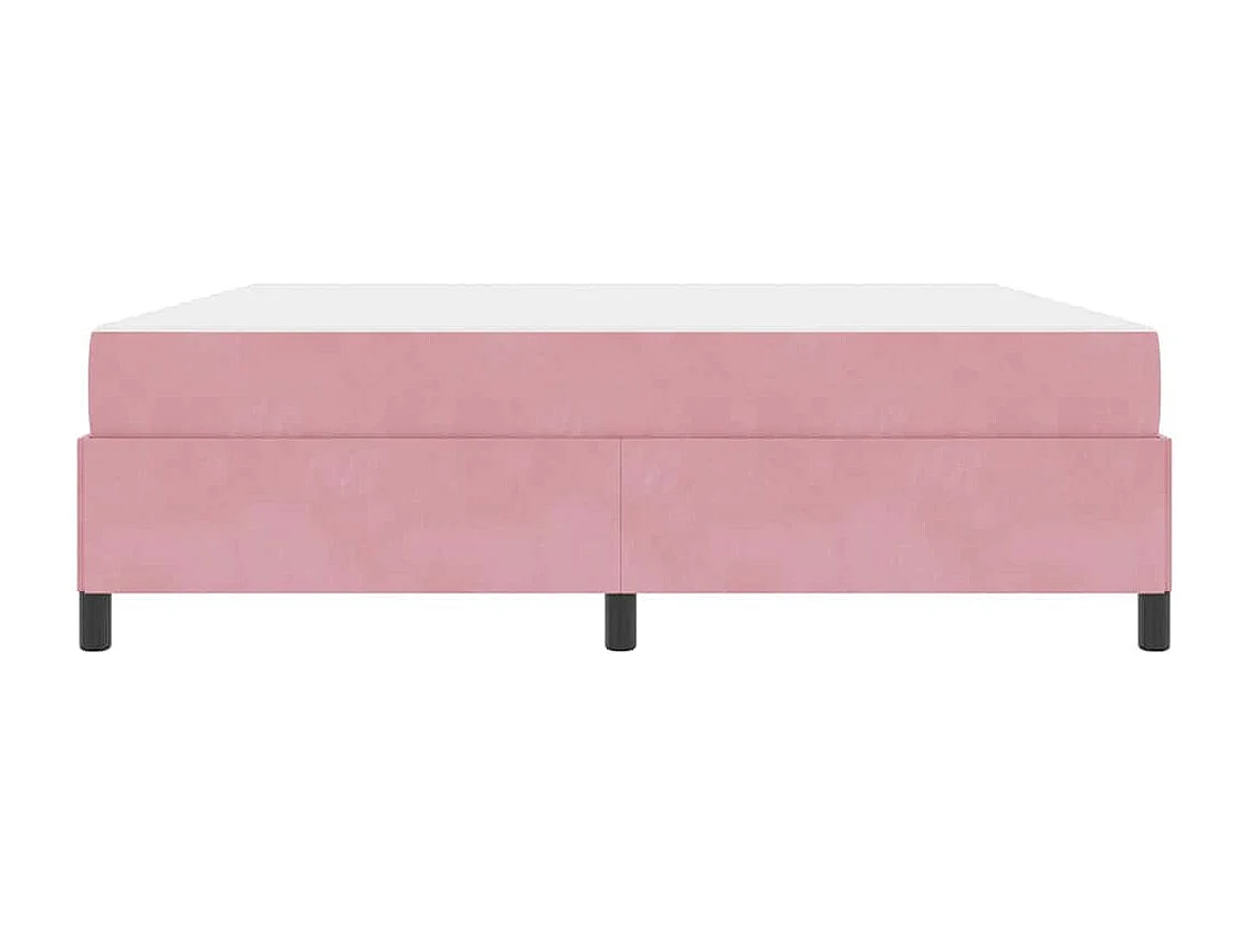 Estrutura da Cama com colchão Rosa e branco 180 x 200 cm Veludo
