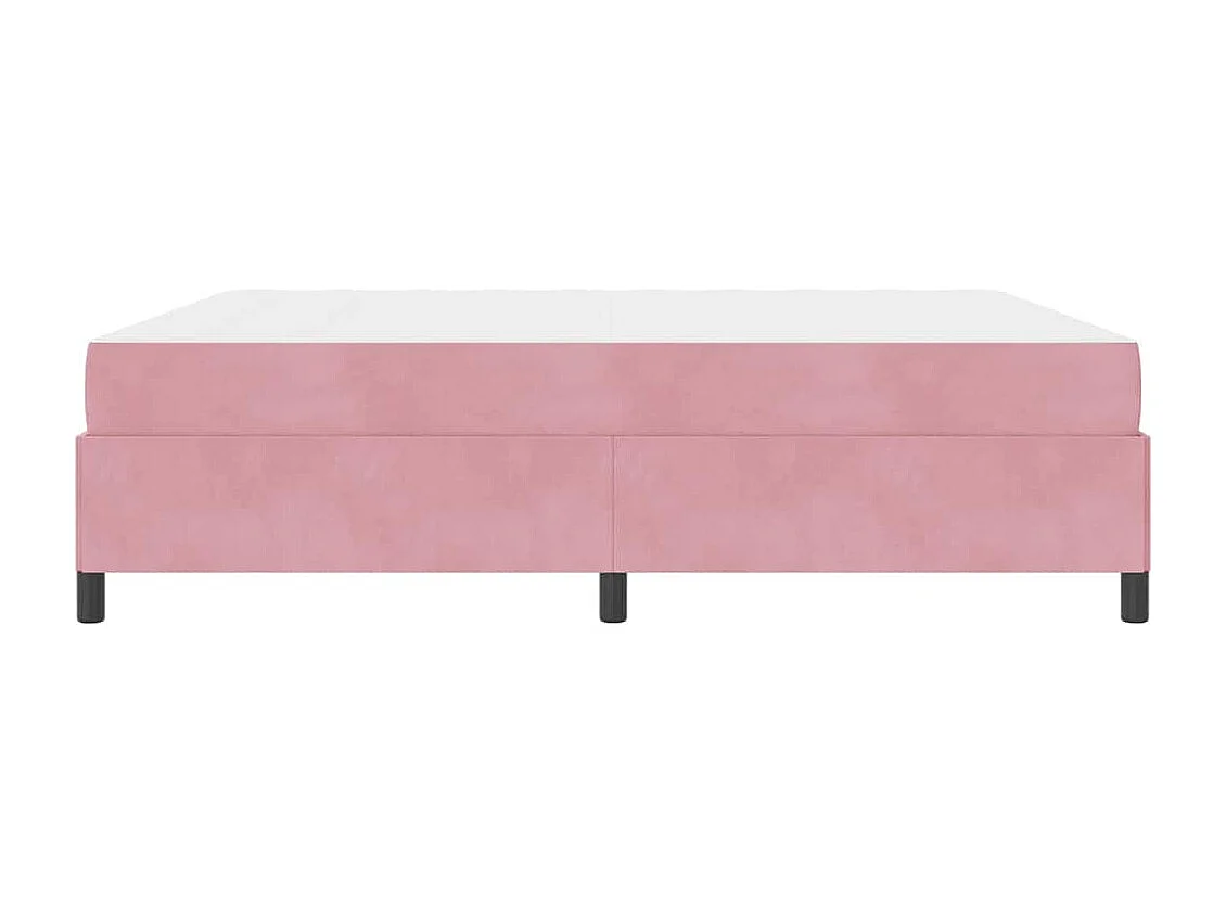 Estrutura da Cama com colchão Rosa e branco 180 x 200 cm Veludo