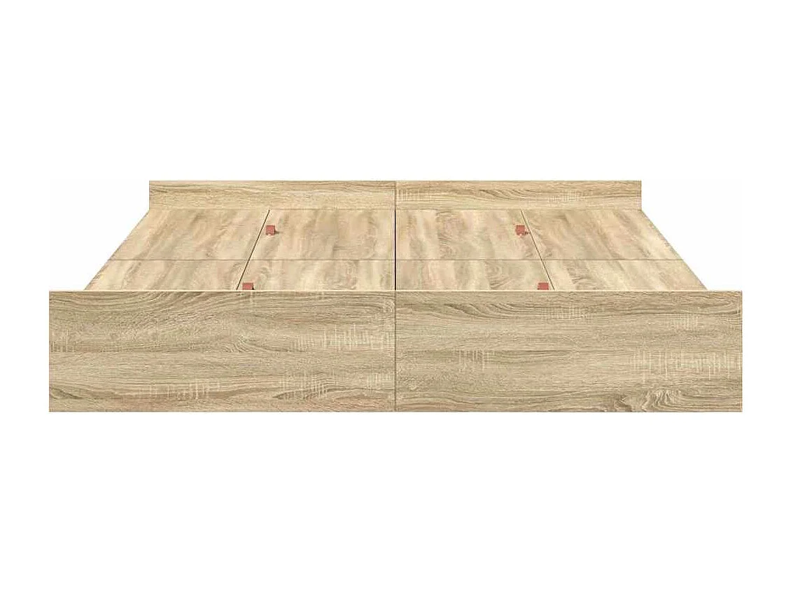 Opbergbedframe met lade Sonoma eiken 150 x 200 cm Bewerkt hout