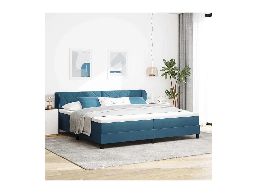 Cadre de lit avec matelas gris foncé 80x200 cm en velours