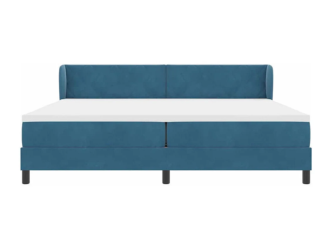 Cadre de lit avec matelas gris foncé 80x200 cm en velours