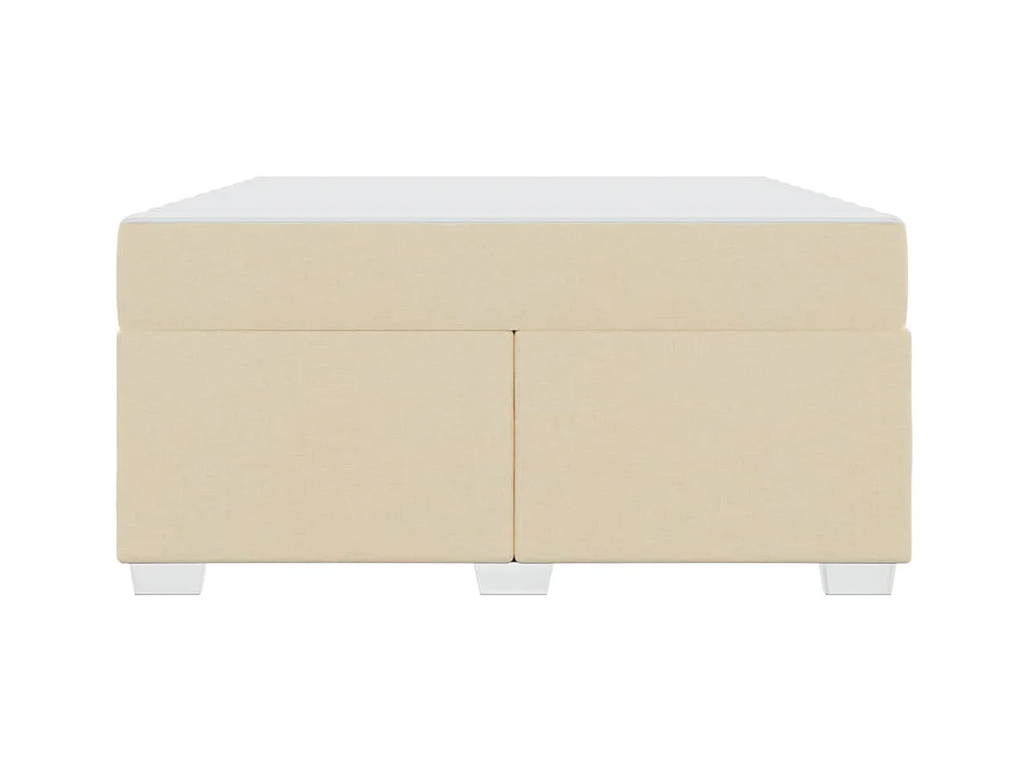 Cadre de lit Crème 160 x 200 cm tissu