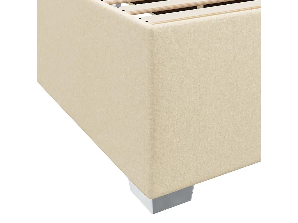 Estructura de cama Crema 160 x 200 cm tela
