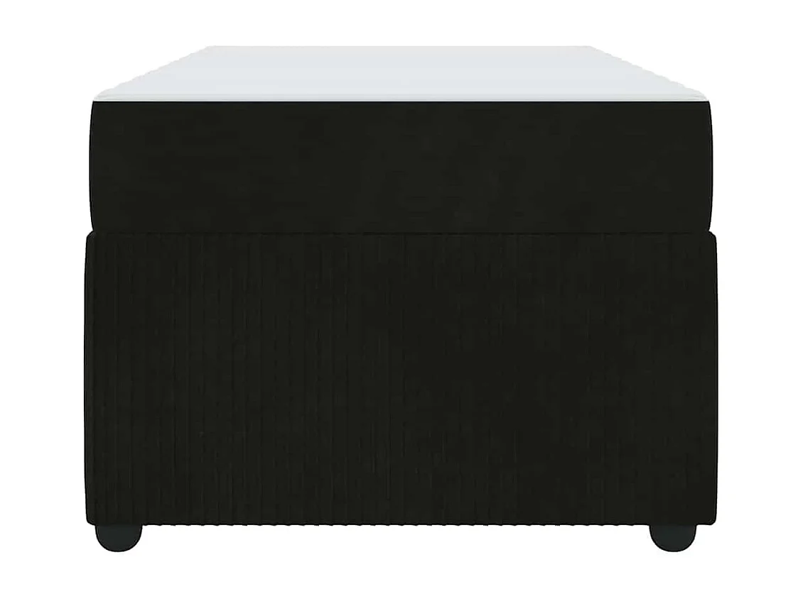 Estructura de cama con colchón Negro 90 x 190 cm Terciopelo