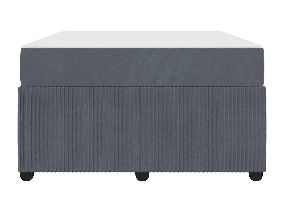 Bedframe met matras met matras Donkergrijs 120 x 190 cm Fluweel