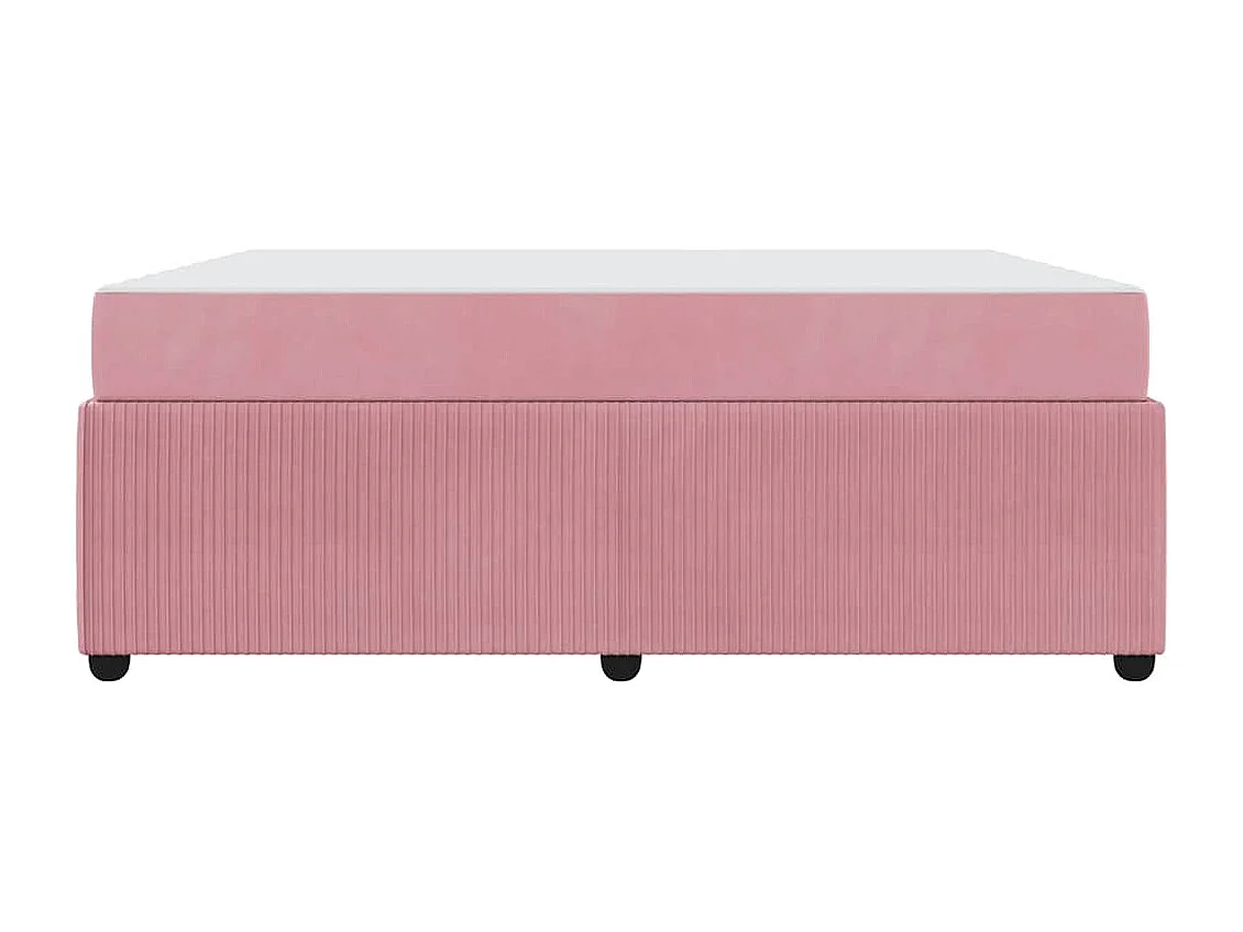 Estrutura de cama com colchão Rosa 180 x 200 cm Veludo