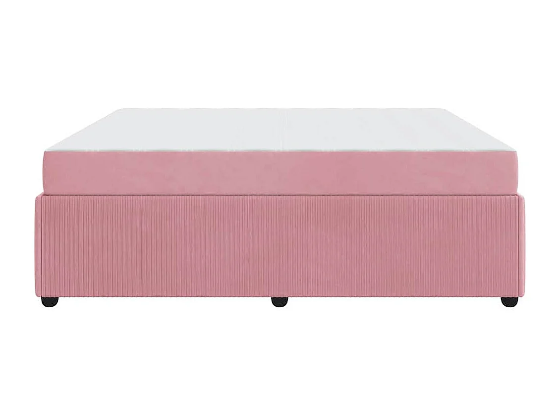 Estrutura de cama com colchão Rosa 180 x 200 cm Veludo