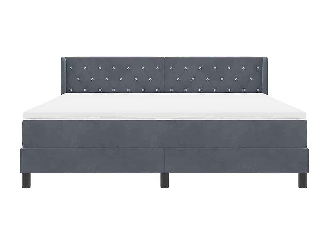 Cama con Somier y Colchón Negra 100x200 cm Terciopelo