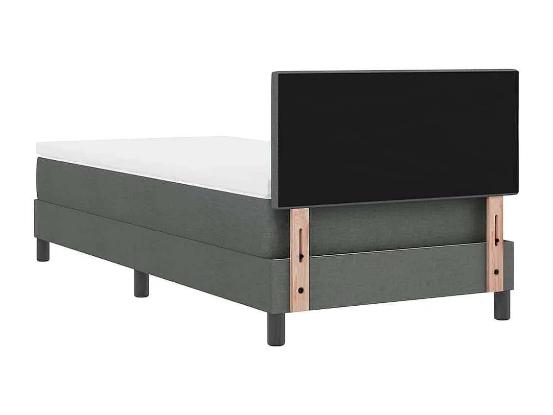 Cama Box com colchão Cinzento escuro 90 x 200 cm tecido