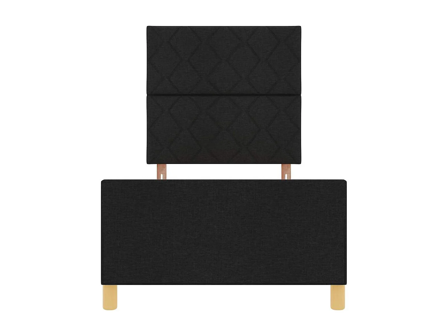 Cadre de lit avec tête de lit Noir 100 x 200 cm tissu