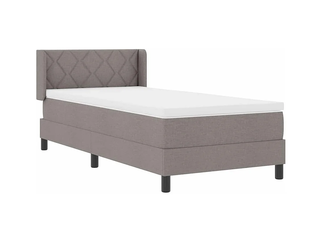 Cama box spring com colchão Cinzento-acastanhado 90 x 190 cm