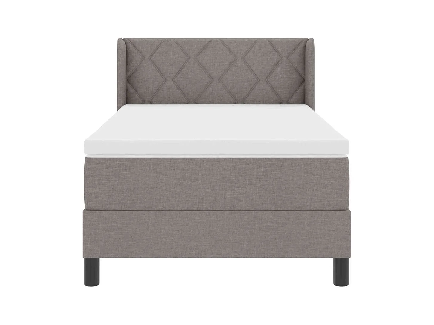 Cama box spring com colchão Cinzento-acastanhado 90 x 190 cm