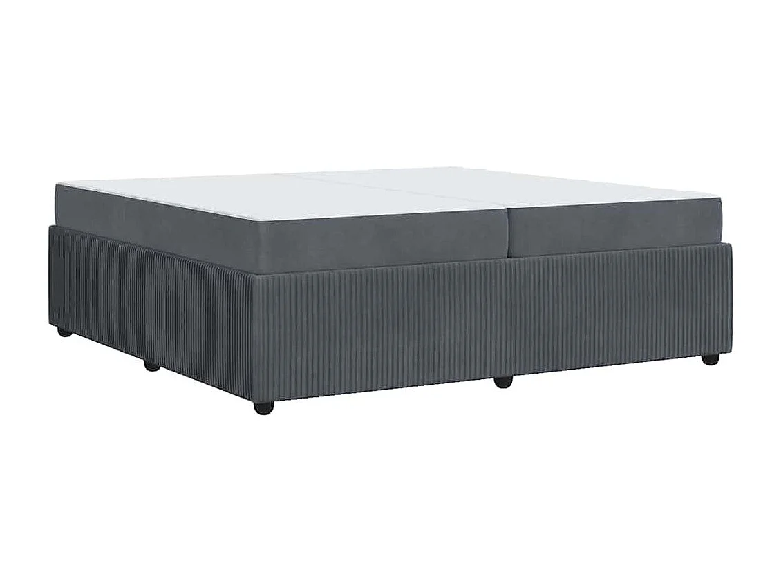 Estrutura de cama com colchão Cinzento escuro 200 x 200 cm