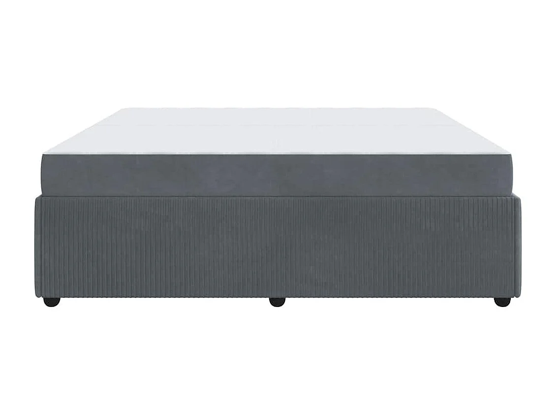 Estrutura de cama com colchão Cinzento escuro 200 x 200 cm