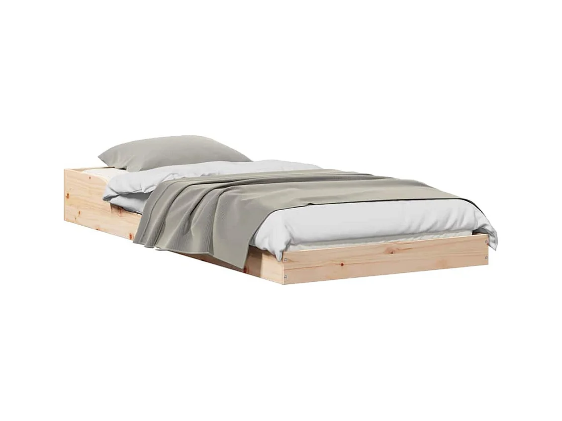 Cadre de lit Marron 90 x 200 cm Bois massif en pin