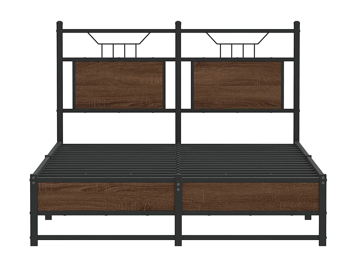 Cadre de lit sans matelas chêne marron 120x190 cm