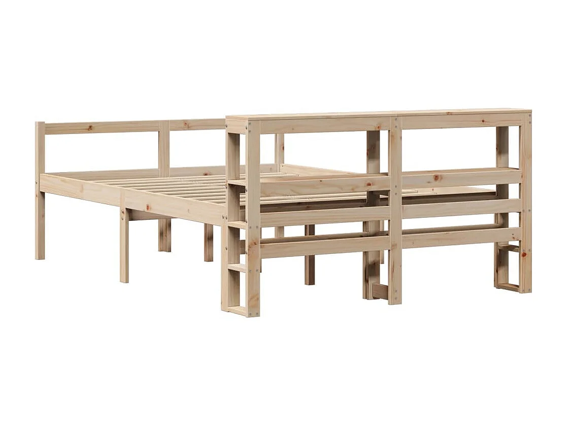 Seniorenbed met hoofdbord massief grenenhout 120x190 cm