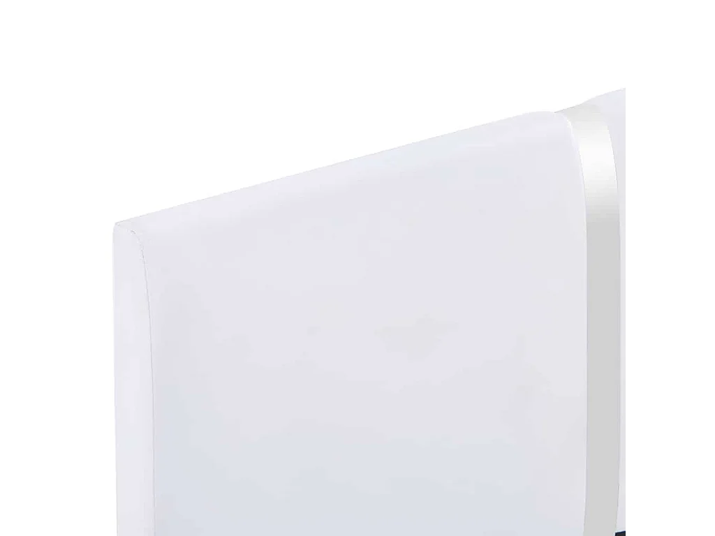 Cadre de lit sans matelas blanc similicuir 135x190 cm