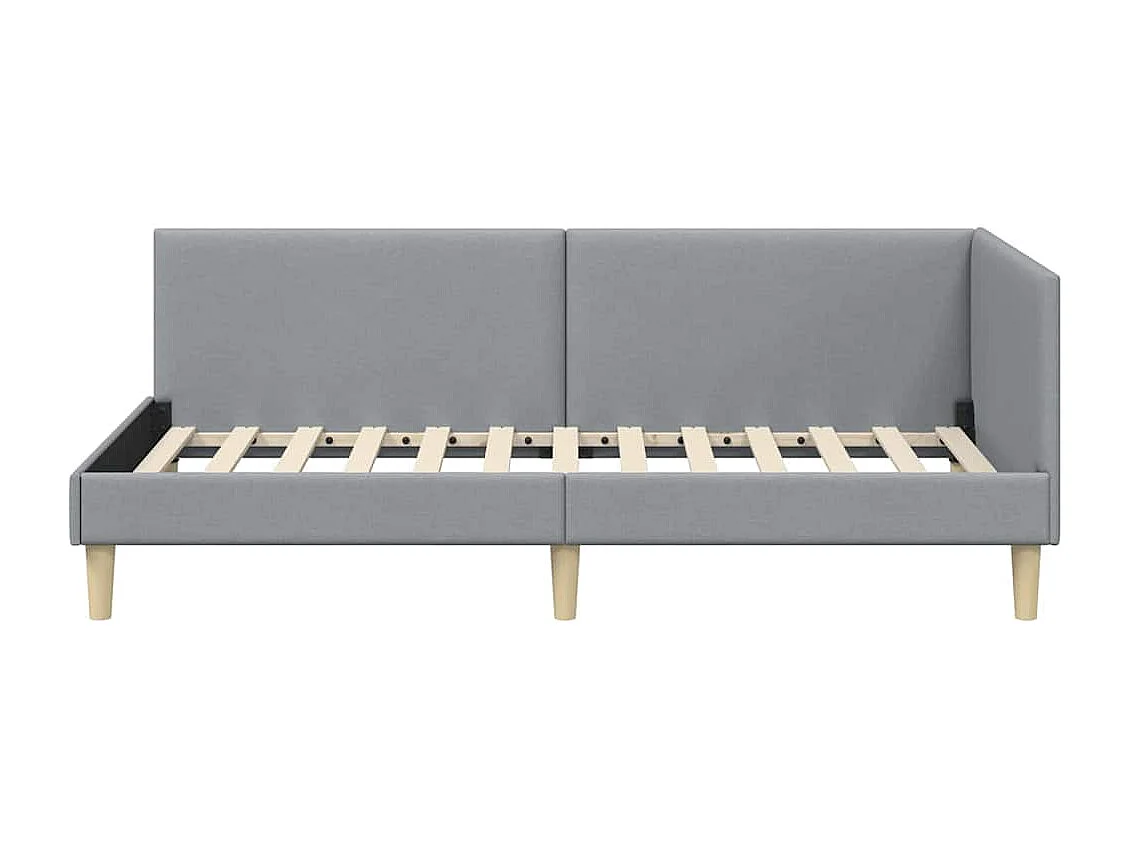 Estructura de cama en esquina Otro Gris claro 100 x 200 cm
