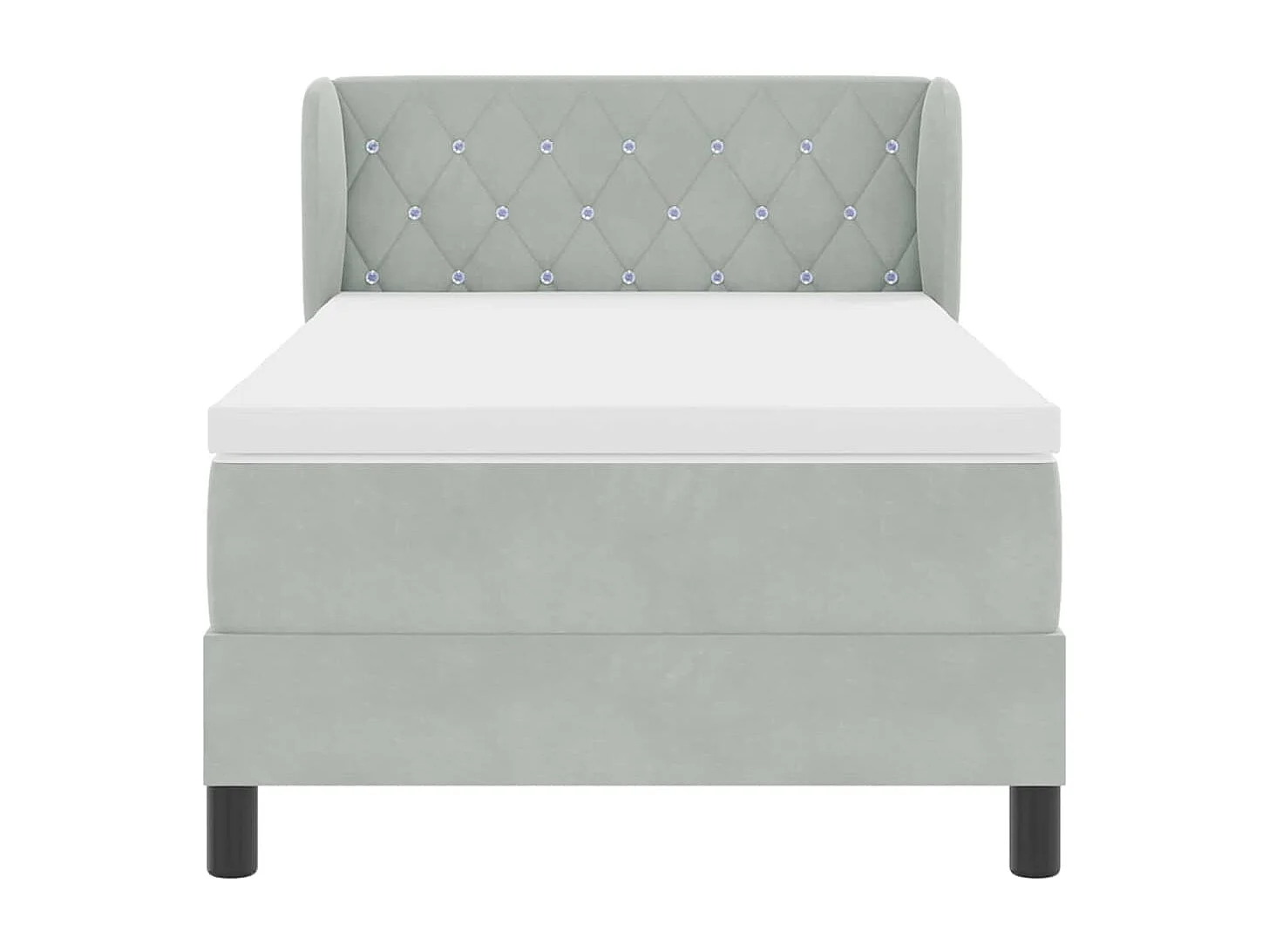 Boxspringbed met Matras Donkergrijs 80x200 cm Fluweel