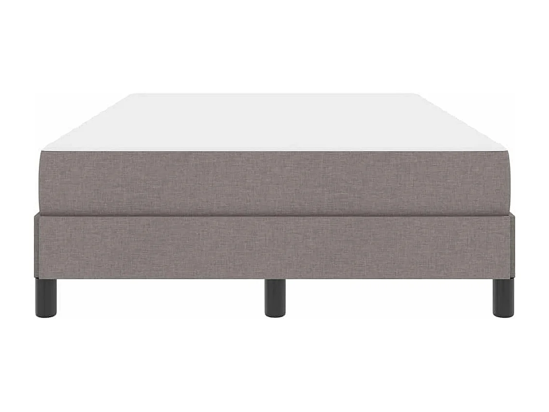 Cama tipo Box Spring con colchón Taupé 120 x 200 cm tela