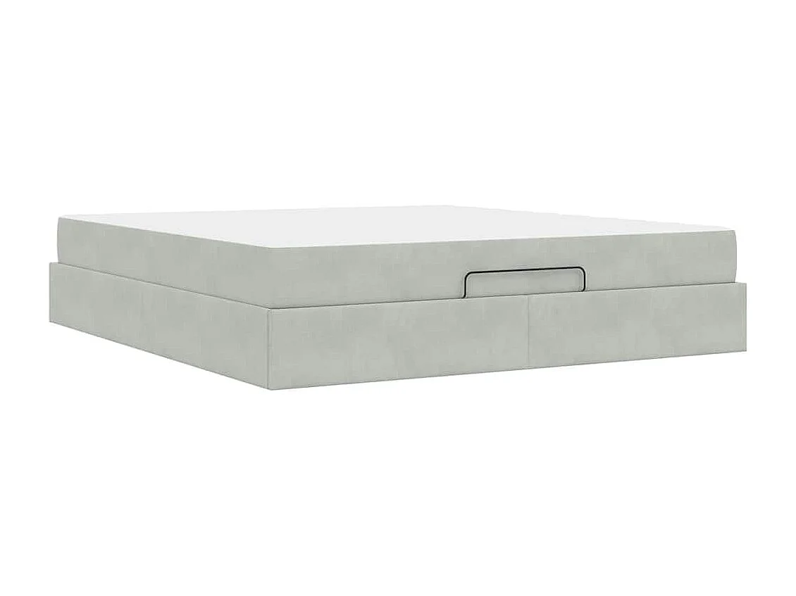 Cadre de lit Gris clair 180 x 200 cm Velours