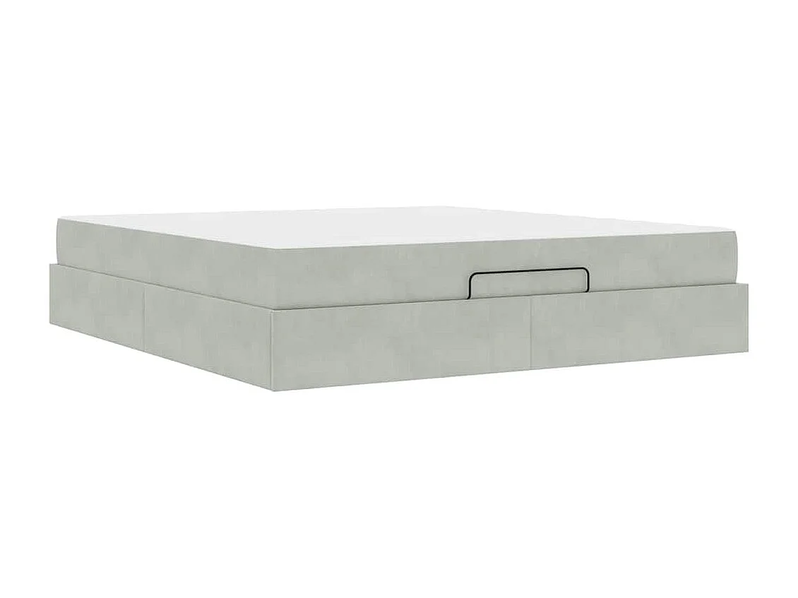 Cadre de lit Gris clair 180 x 200 cm Velours