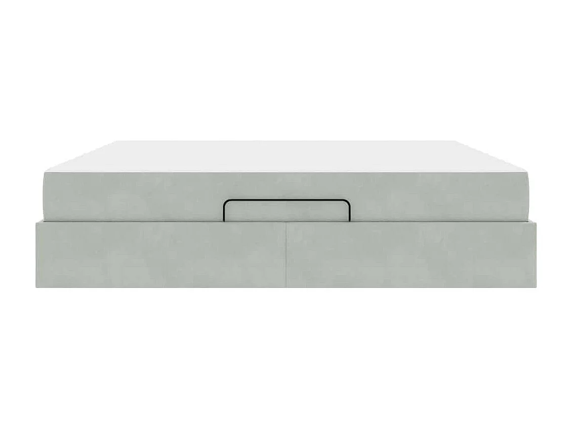 Cadre de lit Gris clair 180 x 200 cm Velours