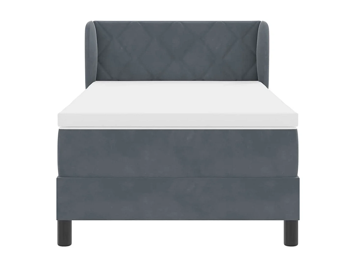 Boxspringbed met Matras Donkergrijs 80x200 cm Fluweel