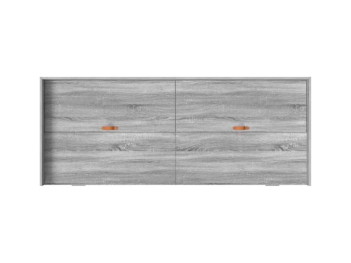 Estrado de cama com arrumação com cabeceira Cinza Sonoma 80 x 200 cm