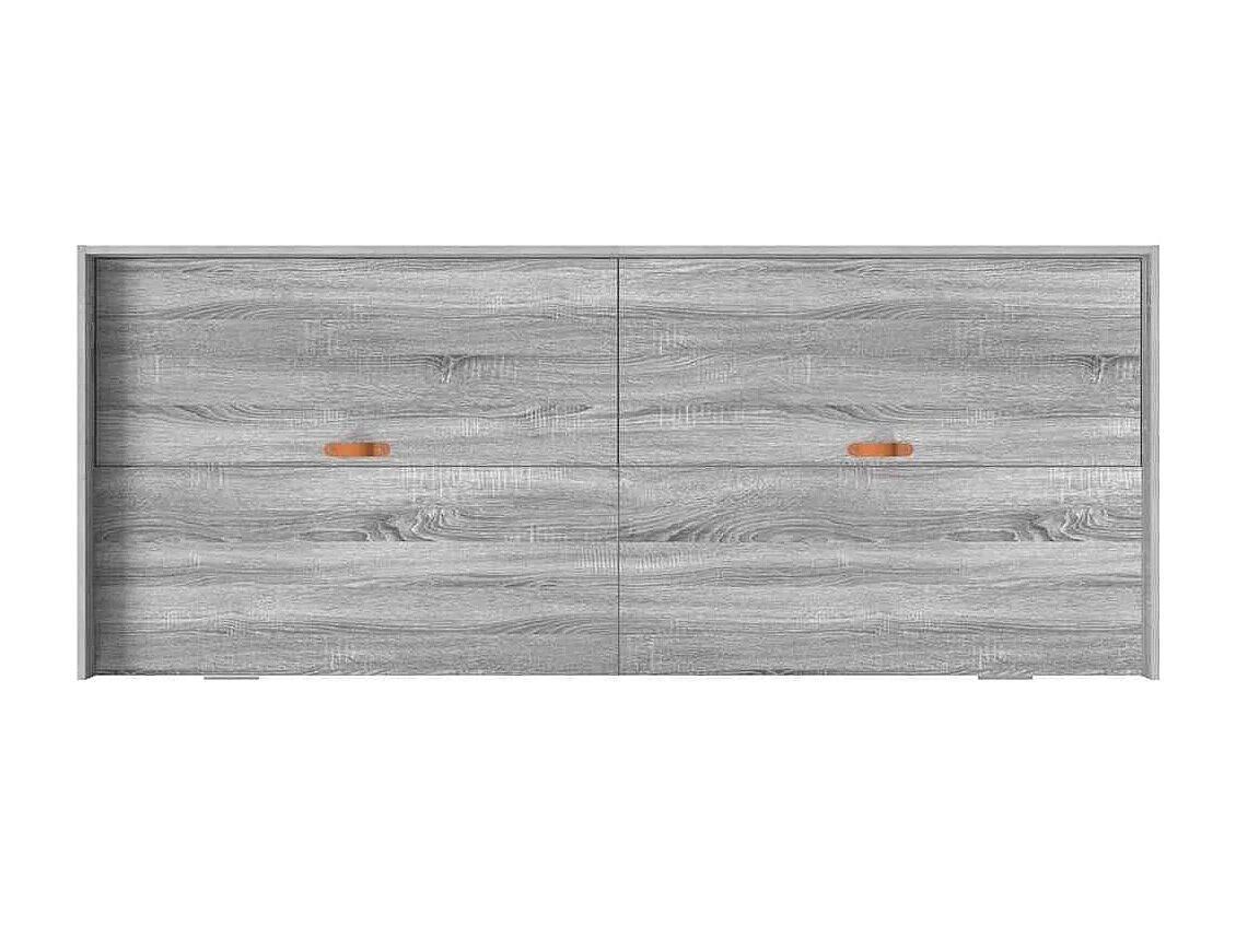 Estrado de cama com arrumação com cabeceira Cinza Sonoma 80 x 200 cm