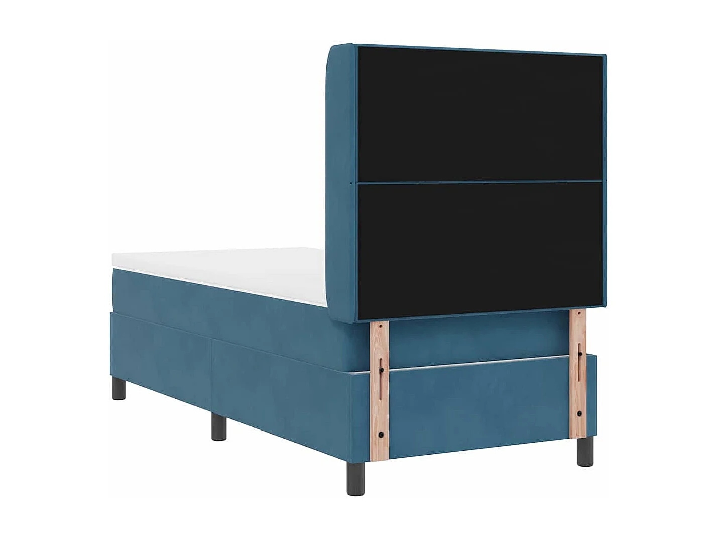 Cadre de lit avec Matelas LED Bleu 90 x 200 cm Velours