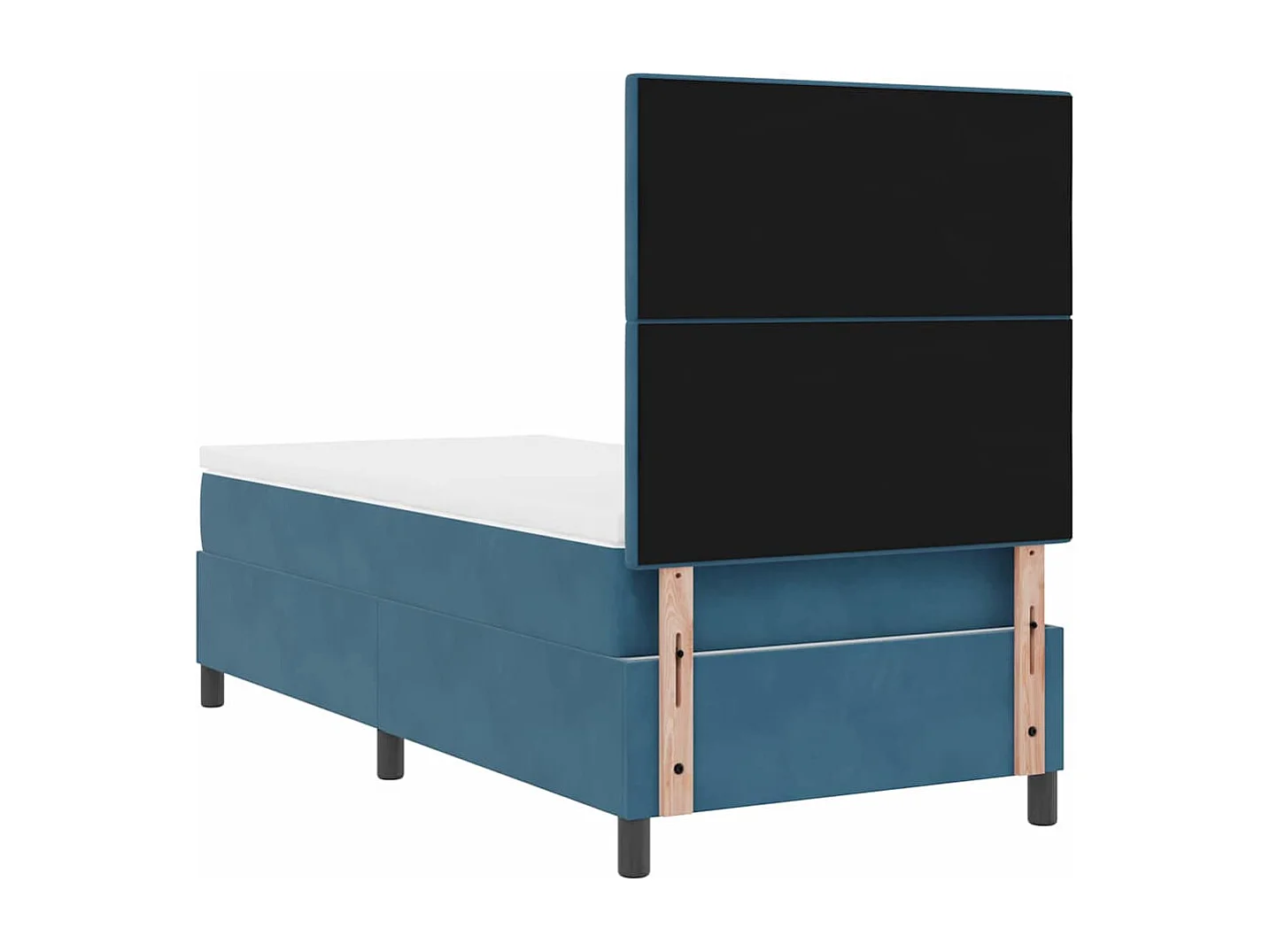 Cama tipo Box Spring Azul oscuro 90 x 190 cm Terciopelo