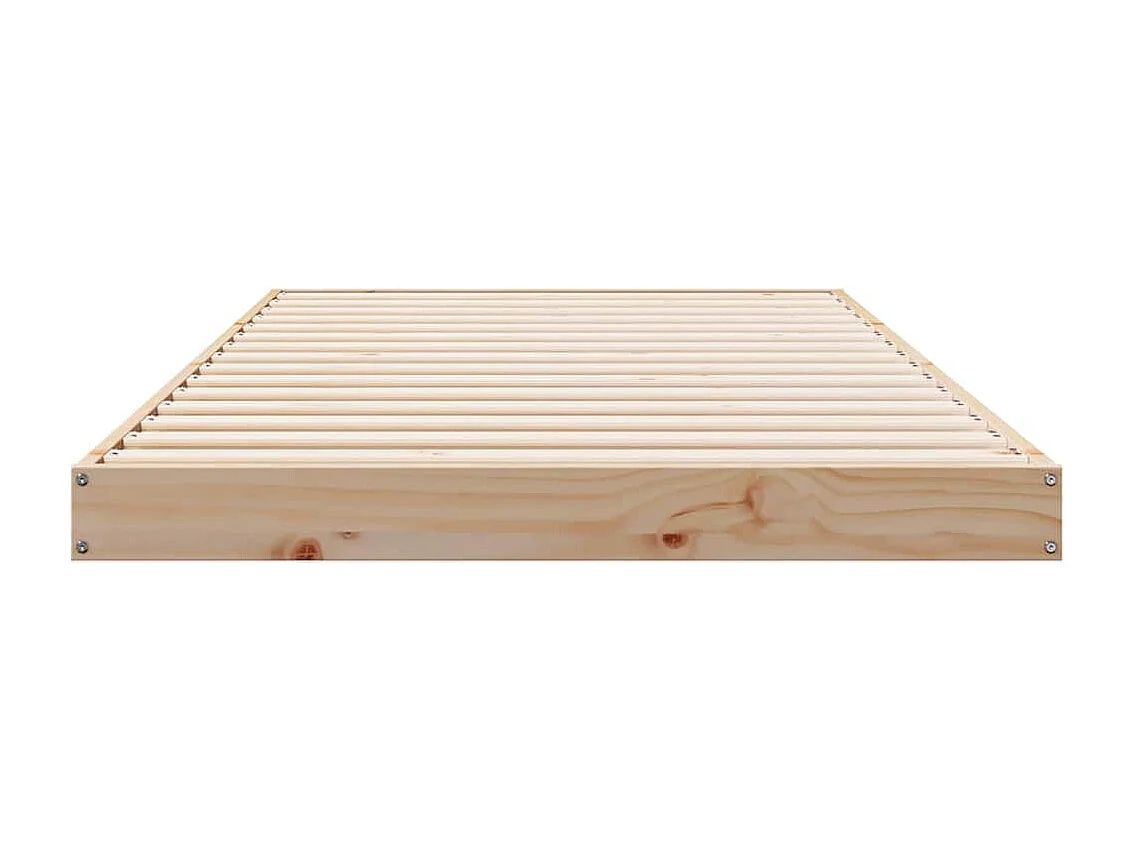Cadre de lit surélevé Naturel 100 x 220 cm Bois de pin massif